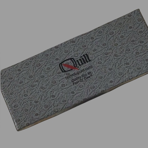 QUILL Vintage Black Ballpoint Pen with Logo Embossed Clip Lifetime Guarantee USA - Picture 2 of 8